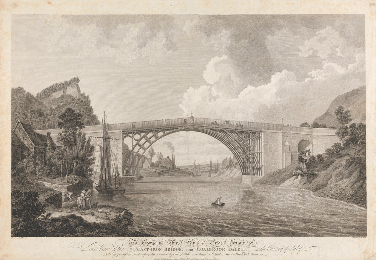 Vue du pont en fonte près de Coalbrookdale - William Ellis