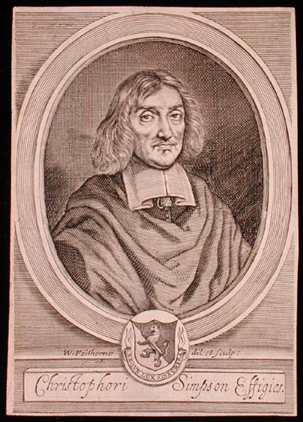 Portrait de Christopher Simpson (c.1605-69) - William Faithorne