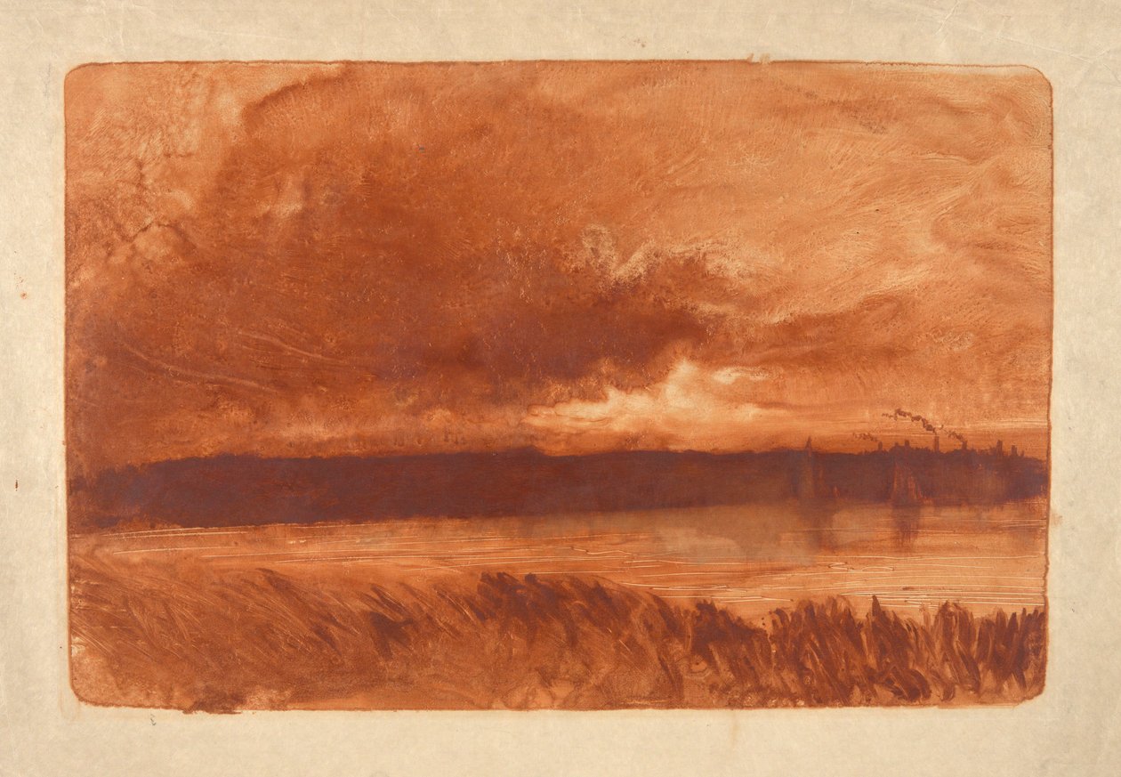 Paysage fluvial, New Haven - William Fowler Hopson