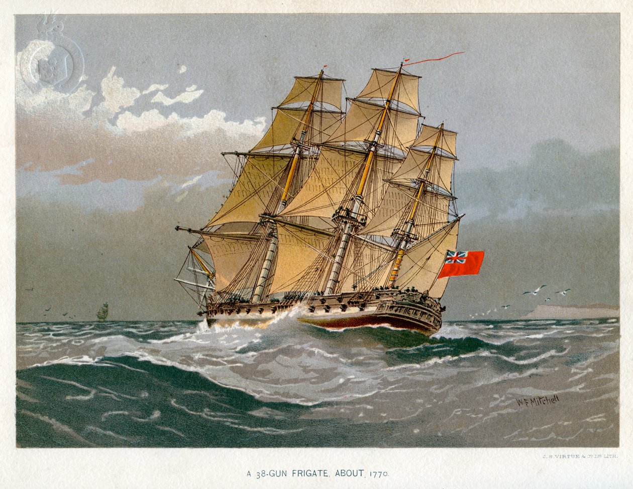 Frégate de la Royal Navy de 38 canons, vers 1770 - William Frederick Mitchell
