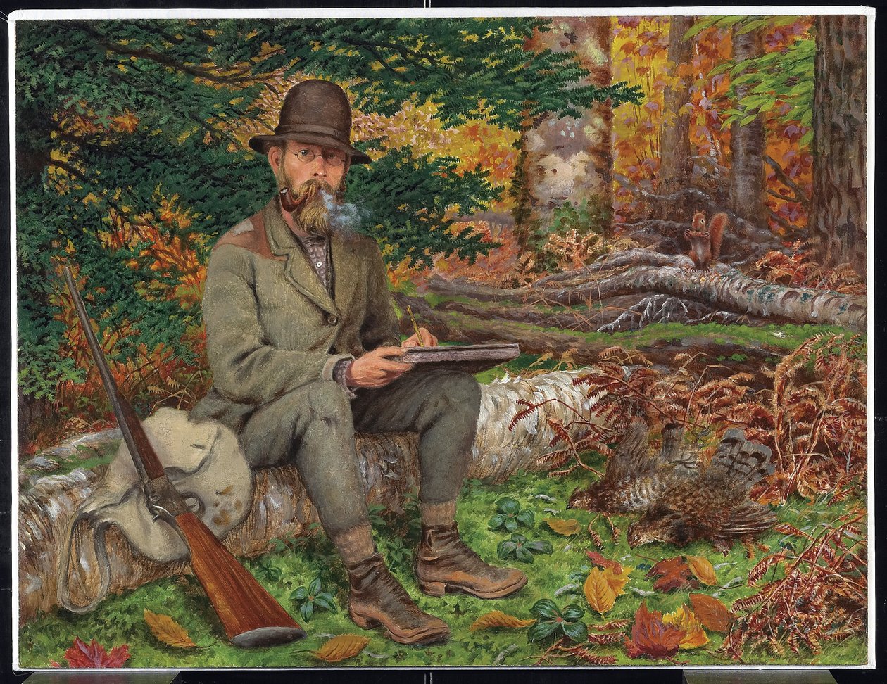 Autoportrait en tenue de chasse, vers 1875 - William George Richardson Hind