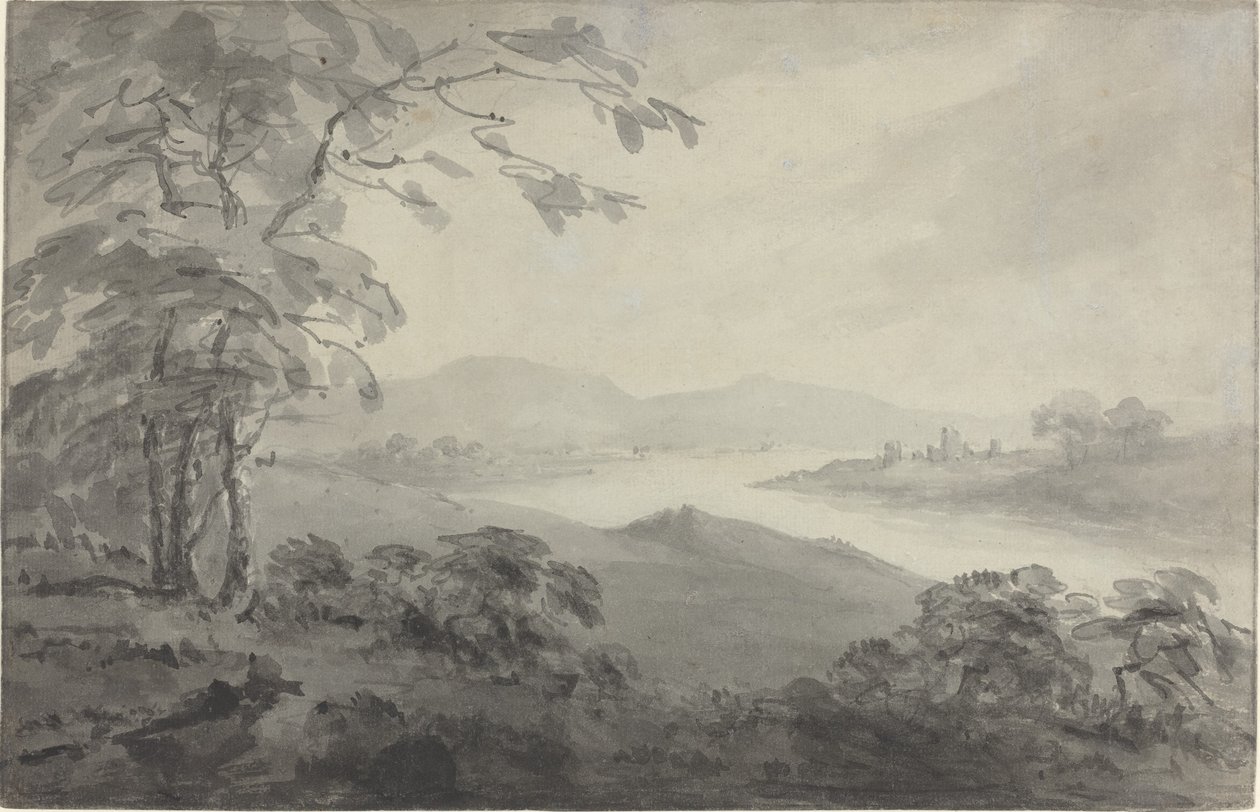 Paysage fluvial avec ruines - William Gilpin