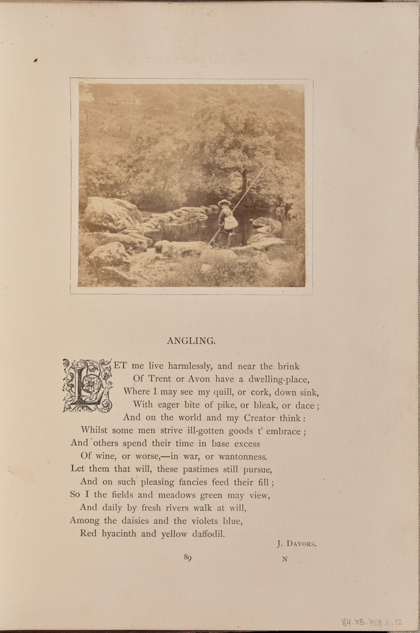 [Un garçon avec une canne à pêche et une nasse, Angleterre]. - William Grundy