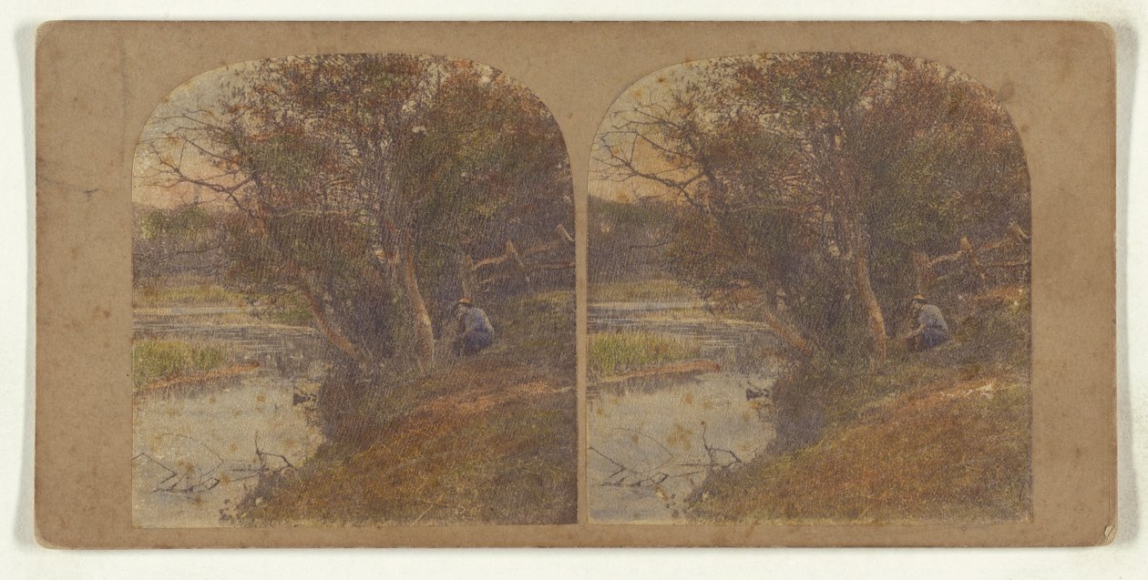 [Homme pensif assis au bord de la rivière] - William Grundy