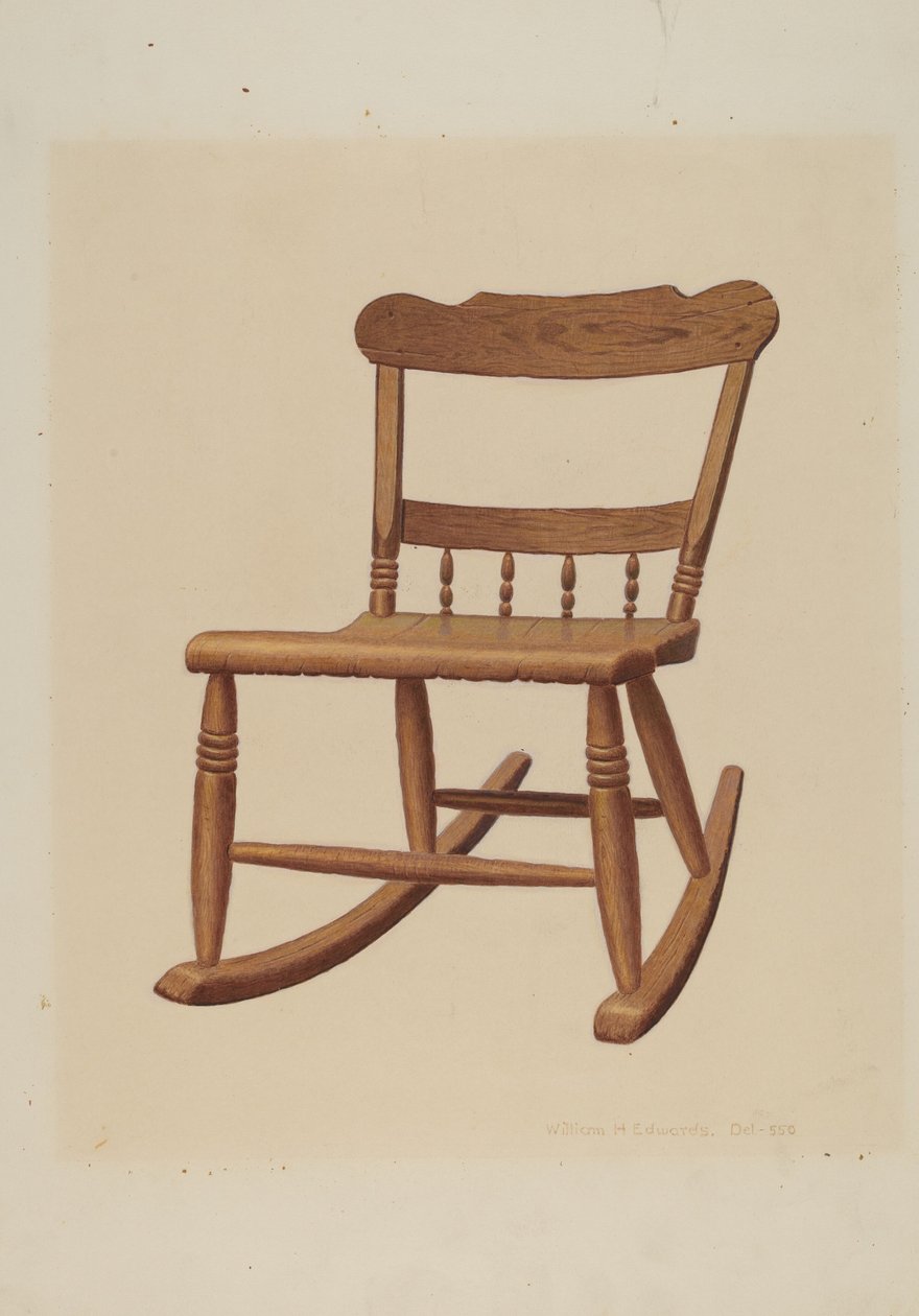 Chaise berçante pour enfant, vers 1939 - William H Edwards
