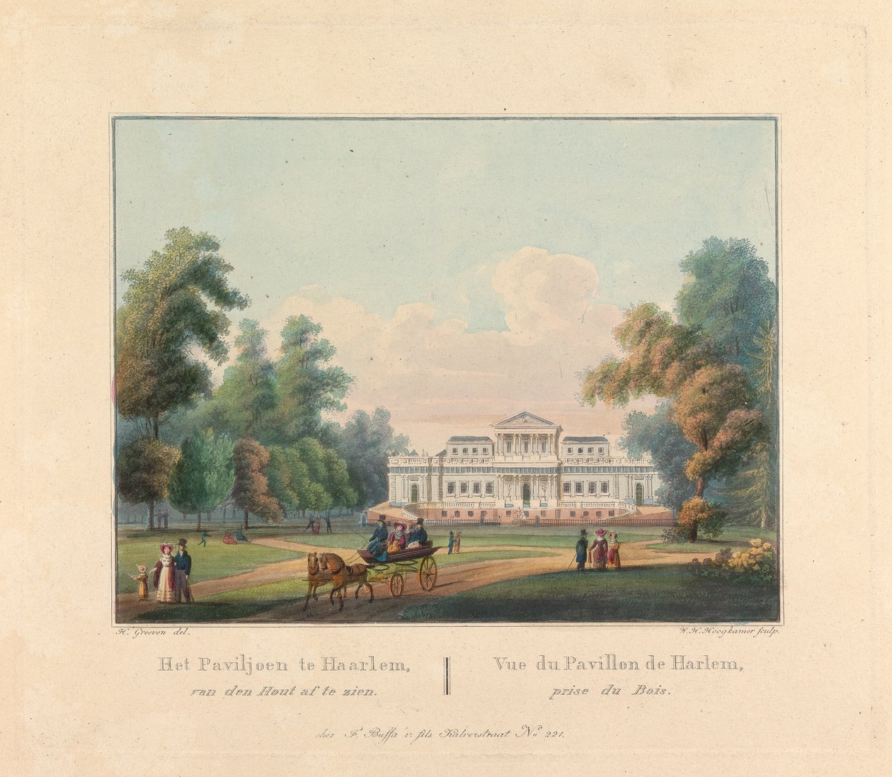 Welgelegen: Vue du Pavillon de Harlem prise du Bois - William H. Hoogkamer