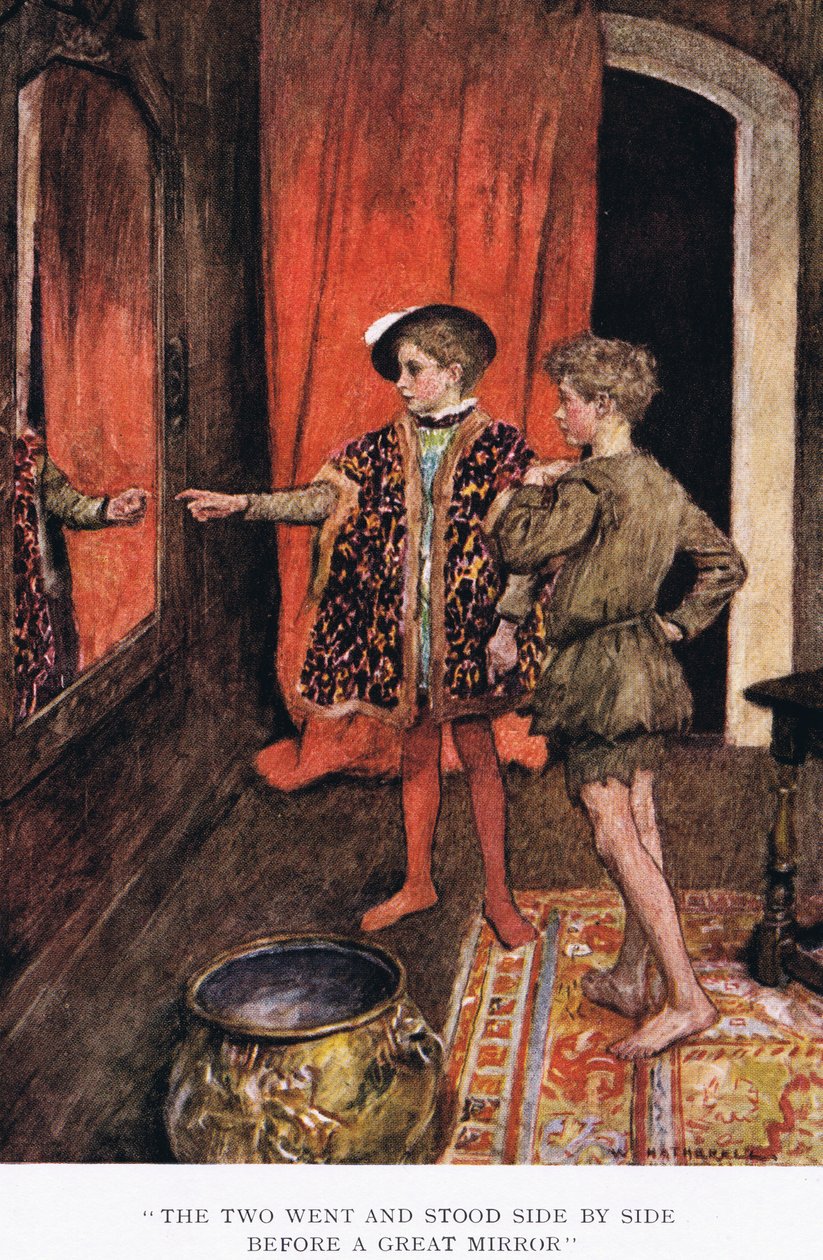 Les deux se tenaient côte à côte devant un grand miroir - William Hatherell
