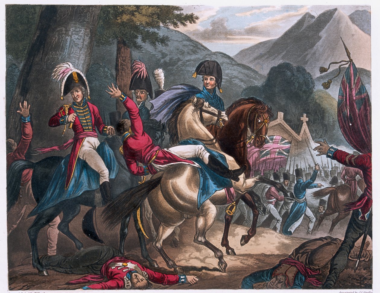 Bataille près du village de Sorauren - William Heath