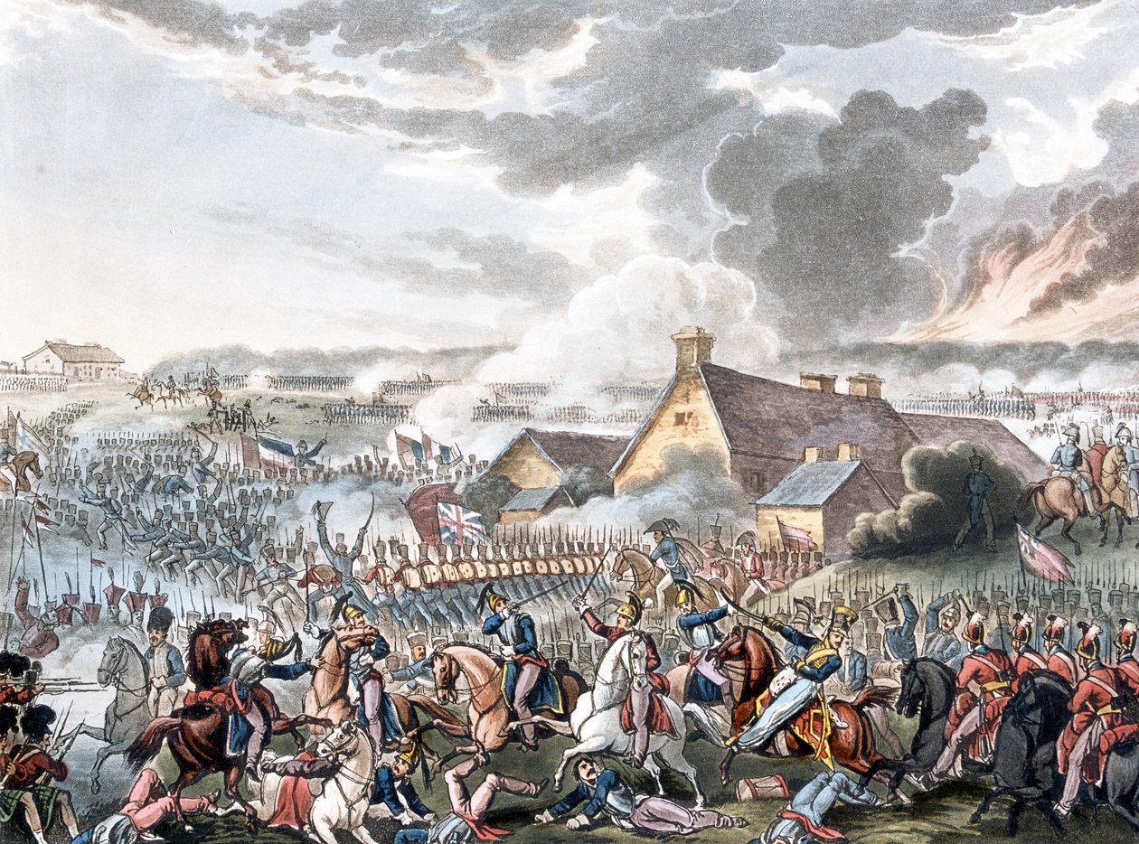 La Bataille de Waterloo, illustration pour un poème narratif du Dr Syntax, publié en 1818 - William Heath