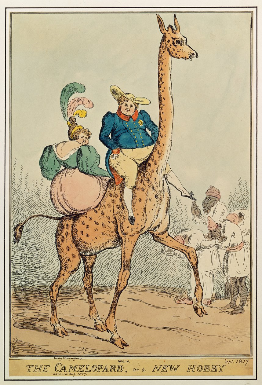 Le Camelopard, ou un nouveau passe-temps, 1827 - William Heath