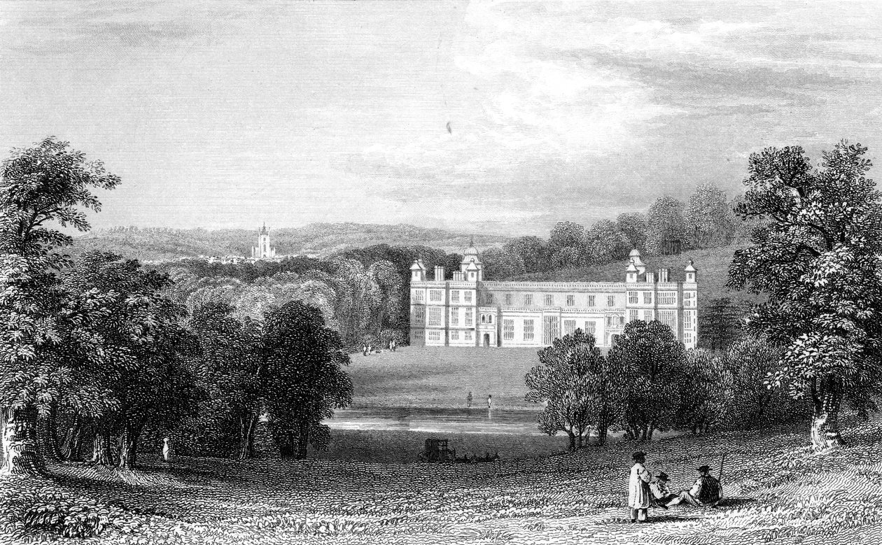 Audley End, Essex, gravé par Henry Adlard, 1832 - William Henry Bartlett