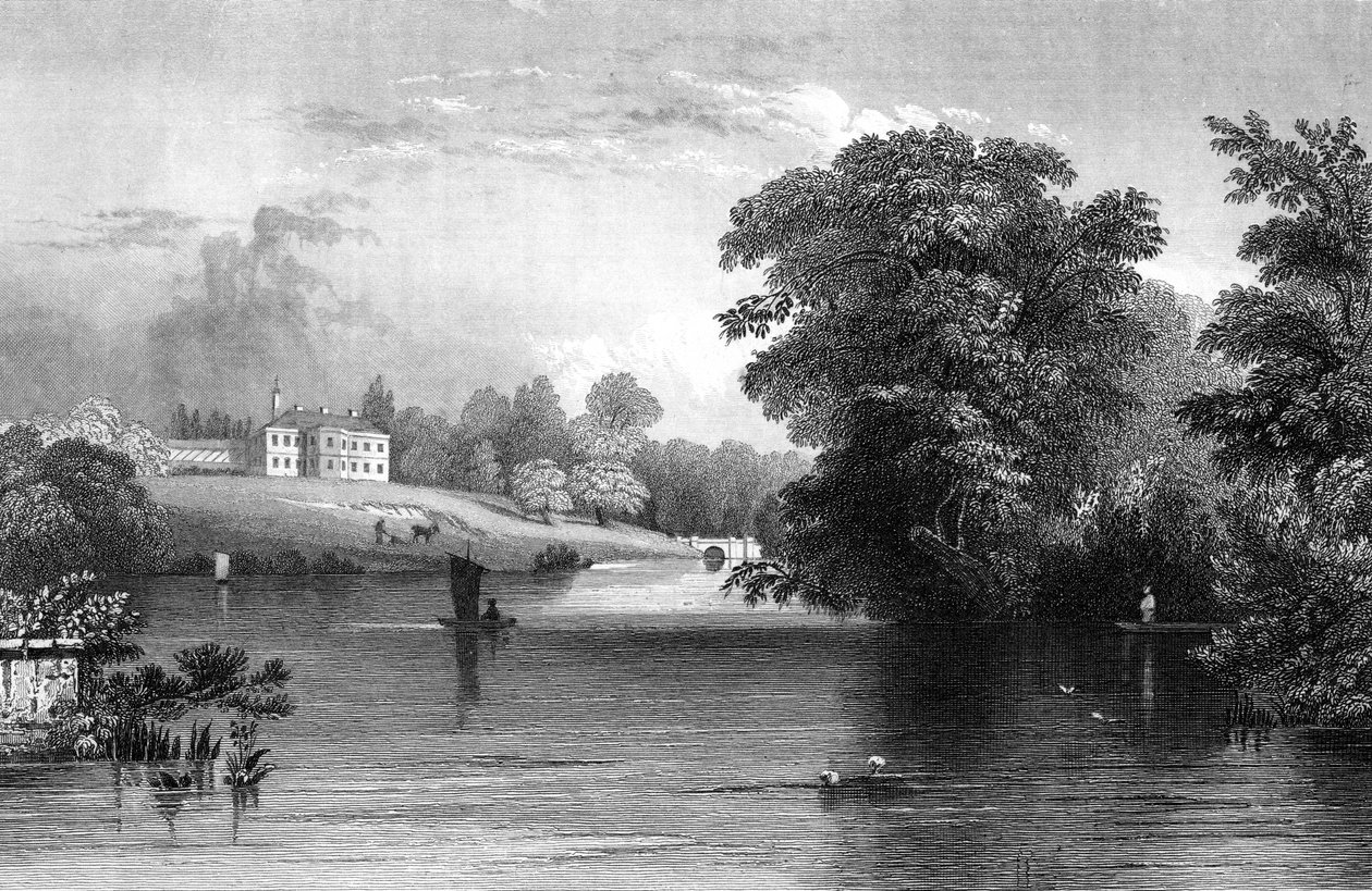 Braxted Lodge, près de Witham, Essex, gravé par Henry Wallis, 1832 - William Henry Bartlett
