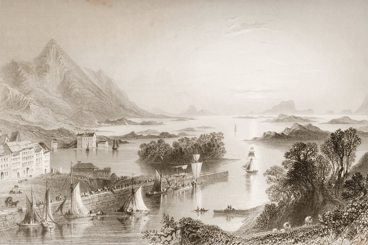 Baie de Clew vue de Westport, comté de Mayo, de 