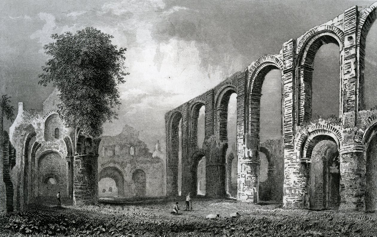 Église du prieuré de St. Botolph, Colchester, Essex, gravée par John Rogers, 1832 - William Henry Bartlett