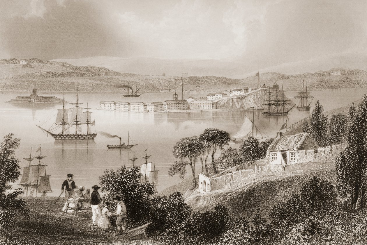 La baie de Cork (maintenant Cobh), comté de Cork, Irlande, de 