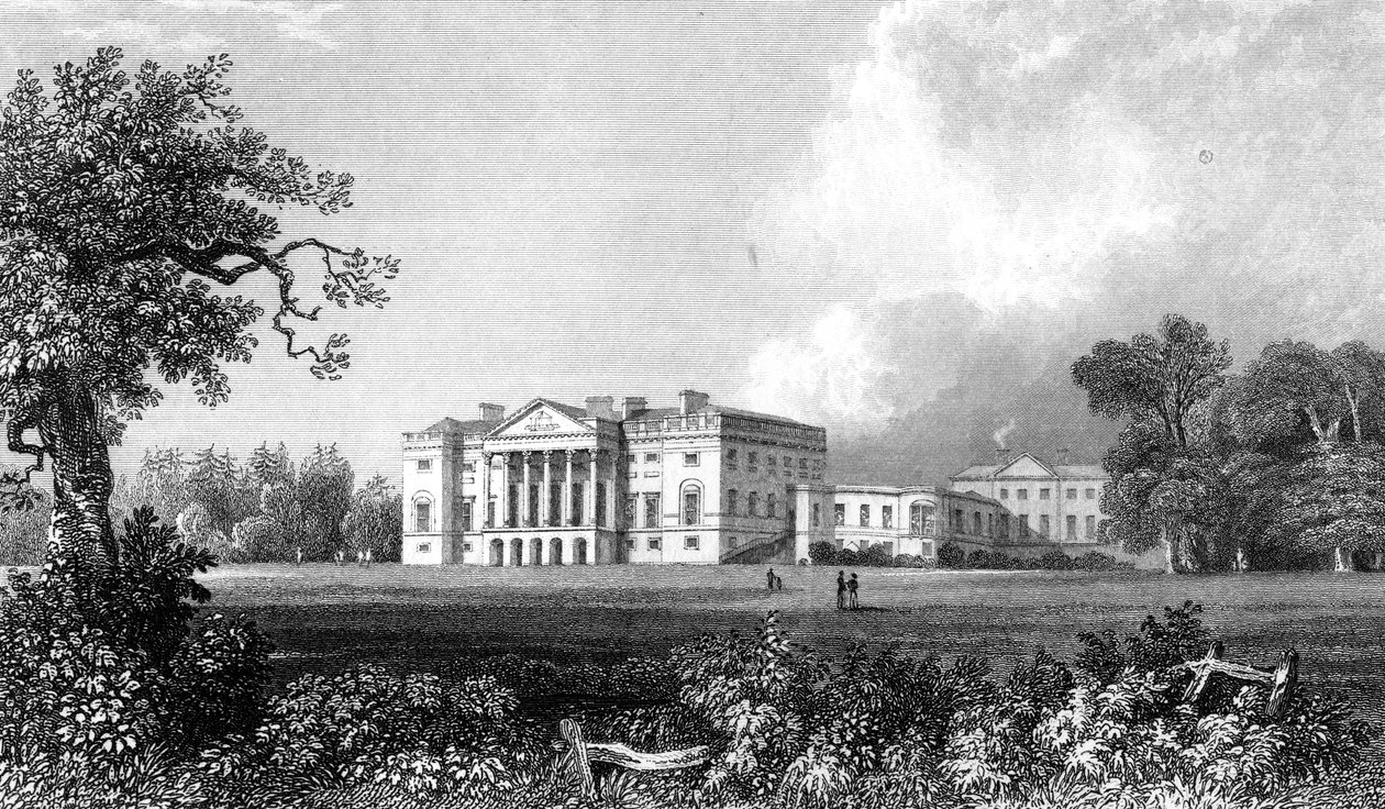 Thorndon Hall, Essex, gravé par Henry Adland, 1831 - William Henry Bartlett