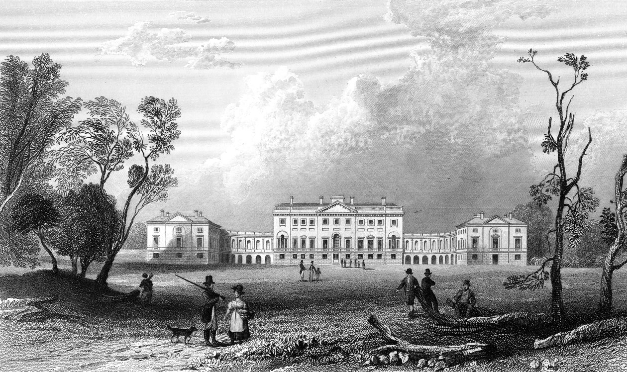 Thorndon Hall, Essex, gravé par Henry Adland, 1832 - William Henry Bartlett