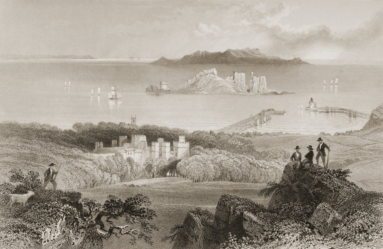 Vue du château de Howth, comté de Dublin, Irlande, de 