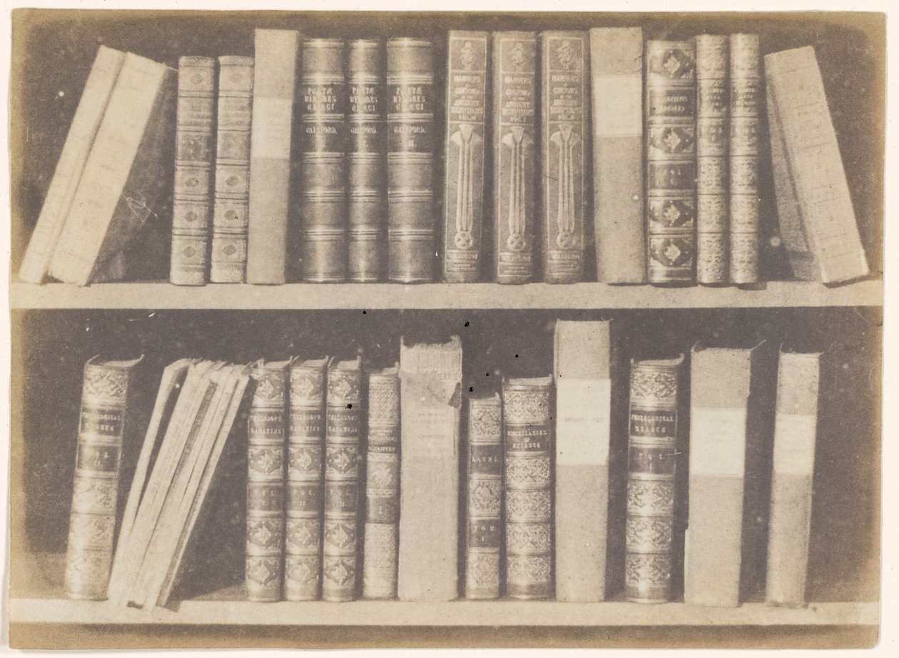 Scène dans une bibliothèque, planche VIII de The Pencil of Nature - William Henry Fox Talbot