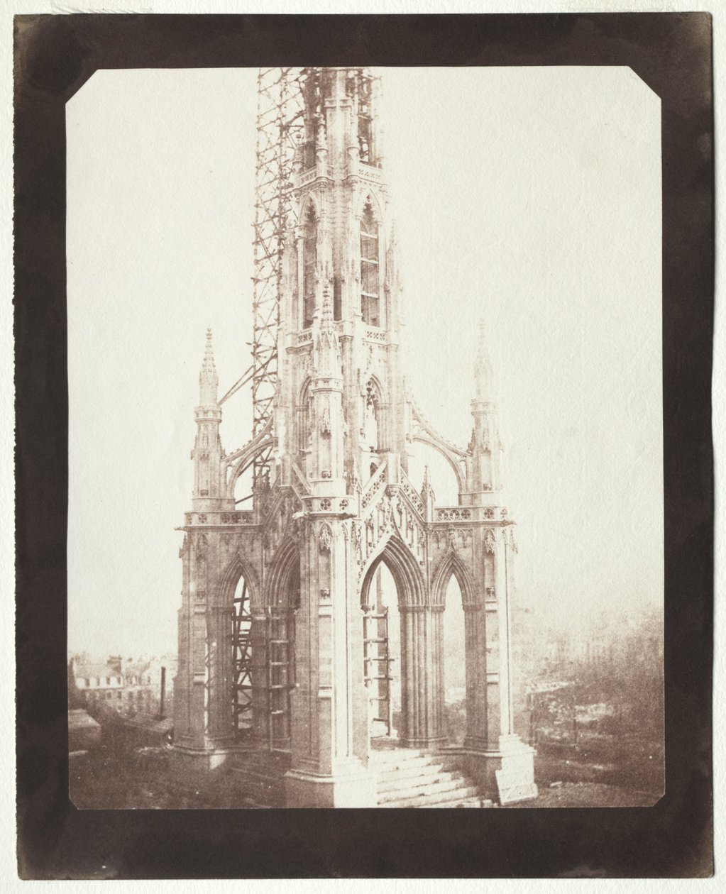 Monument de Scott en construction, 1844 - William Henry Fox Talbot