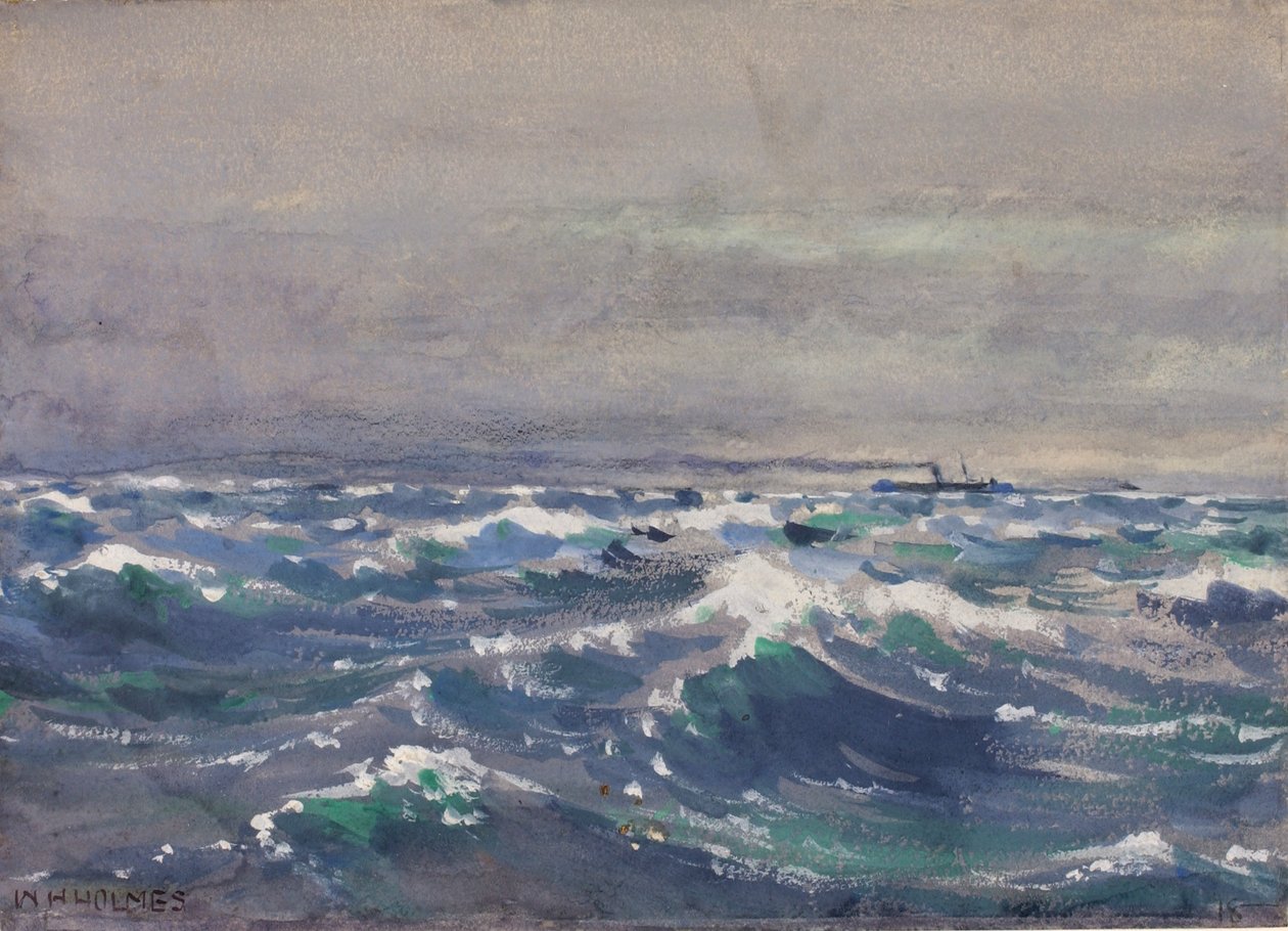 Sur le bateau à vapeur Bremen, au large de la Nouvelle-Écosse, 1880 - William Henry Holmes