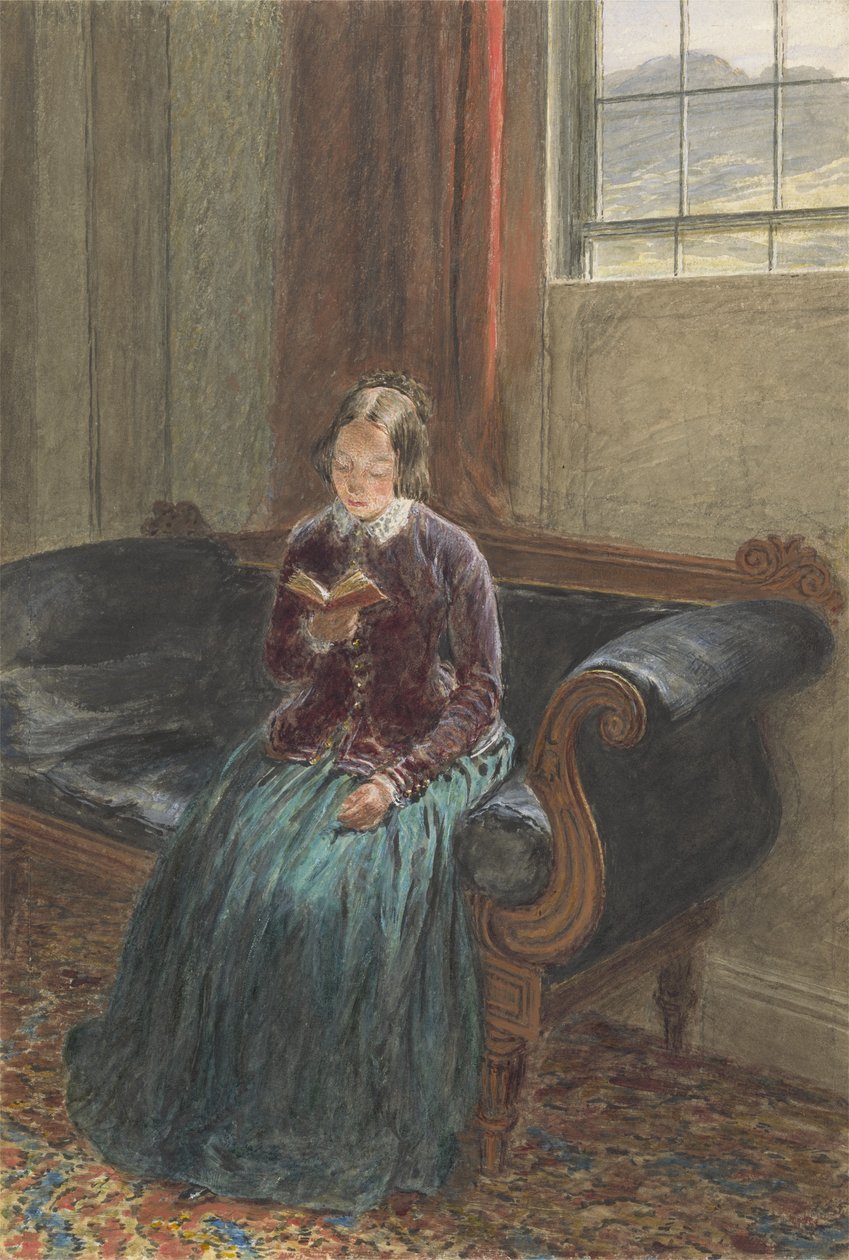 Une dame lisant, appelée Mme William Hunt - William Henry Hunt