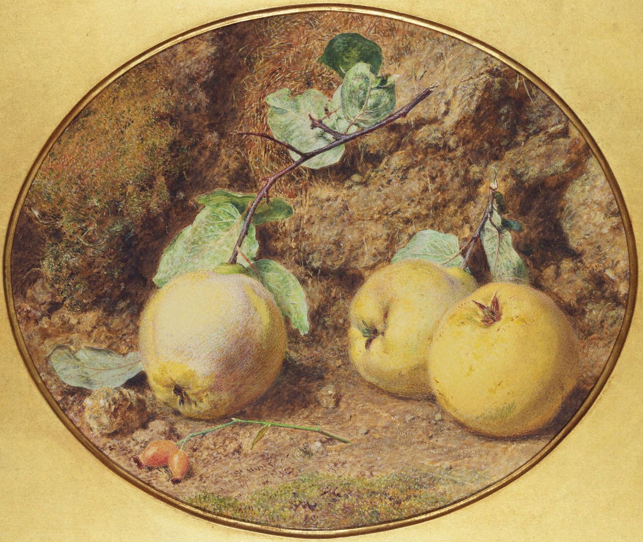 Coings et baies de houx - William Henry Hunt