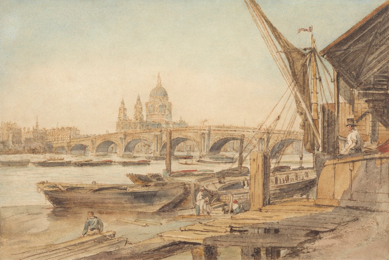Cathédrale Saint-Paul et pont de Blackfriars - William Henry Hunt