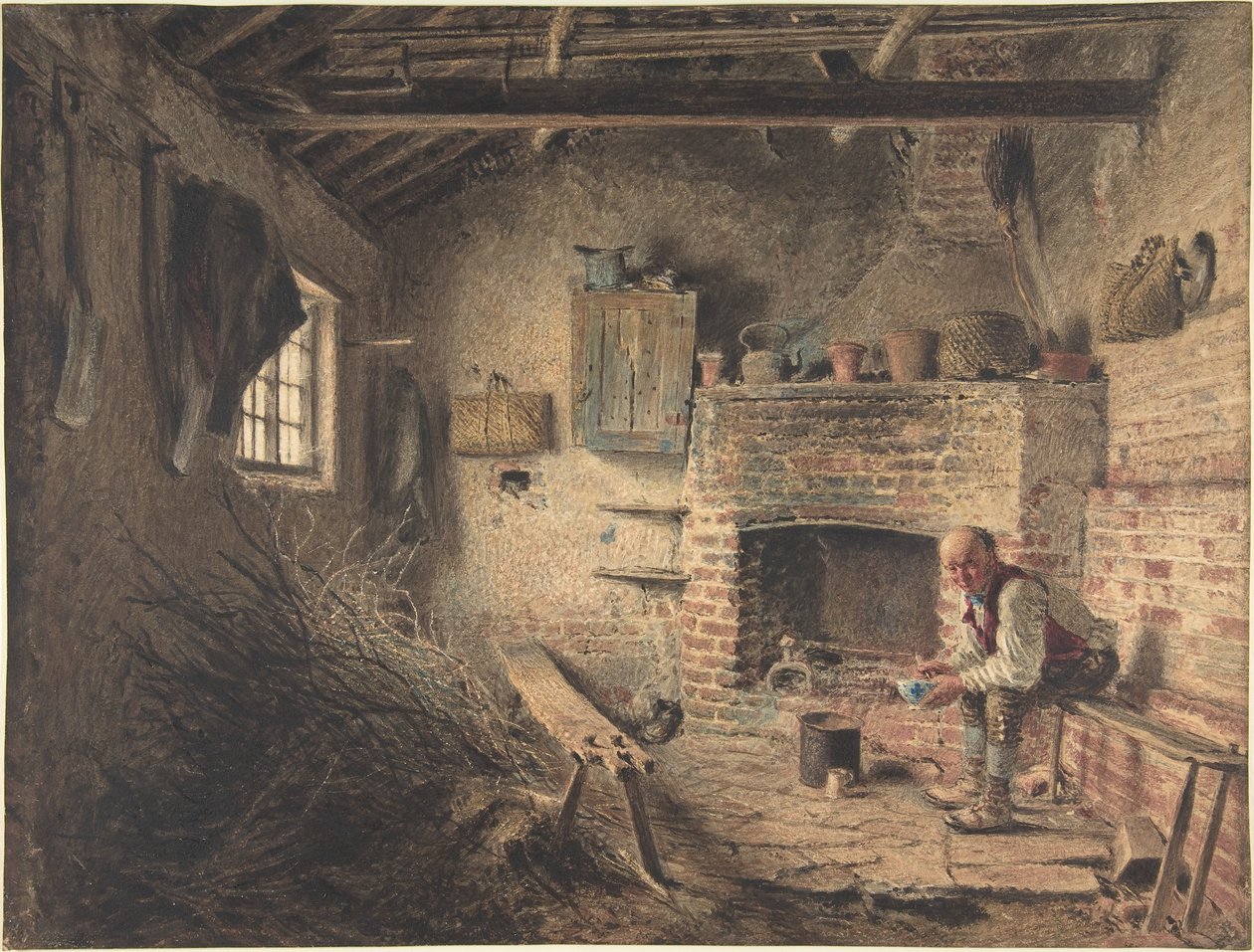 Le petit déjeuner du bûcheron (Le repas du ramasseur de fagots) - William Henry Hunt