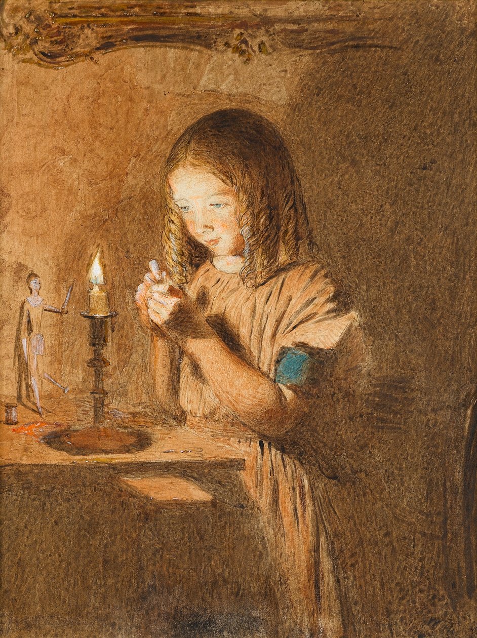 Enfiler une aiguille : La jeune couturière, vers 1845 - William Henry Hunt