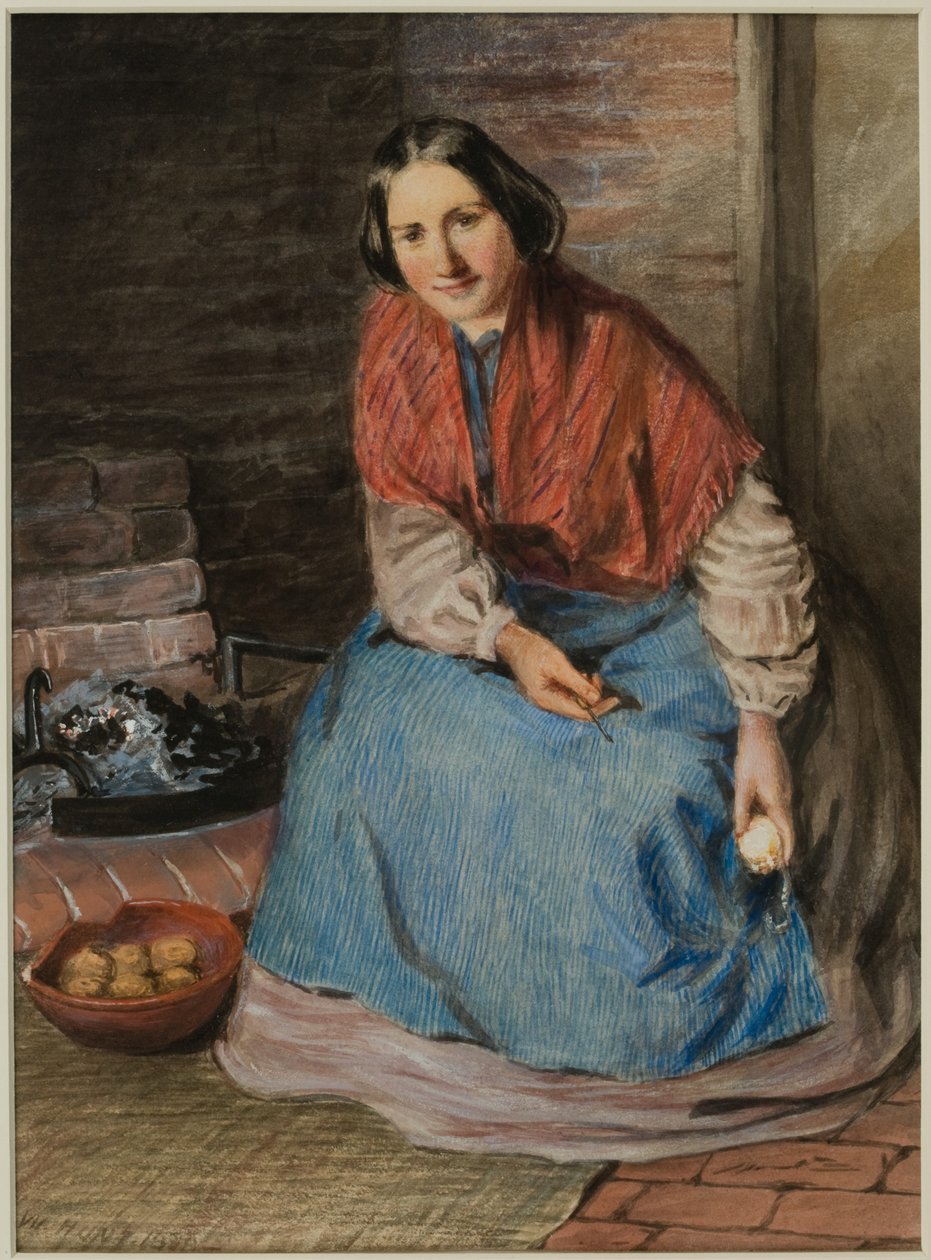 Femme épluchant des pommes - William Henry Hunt