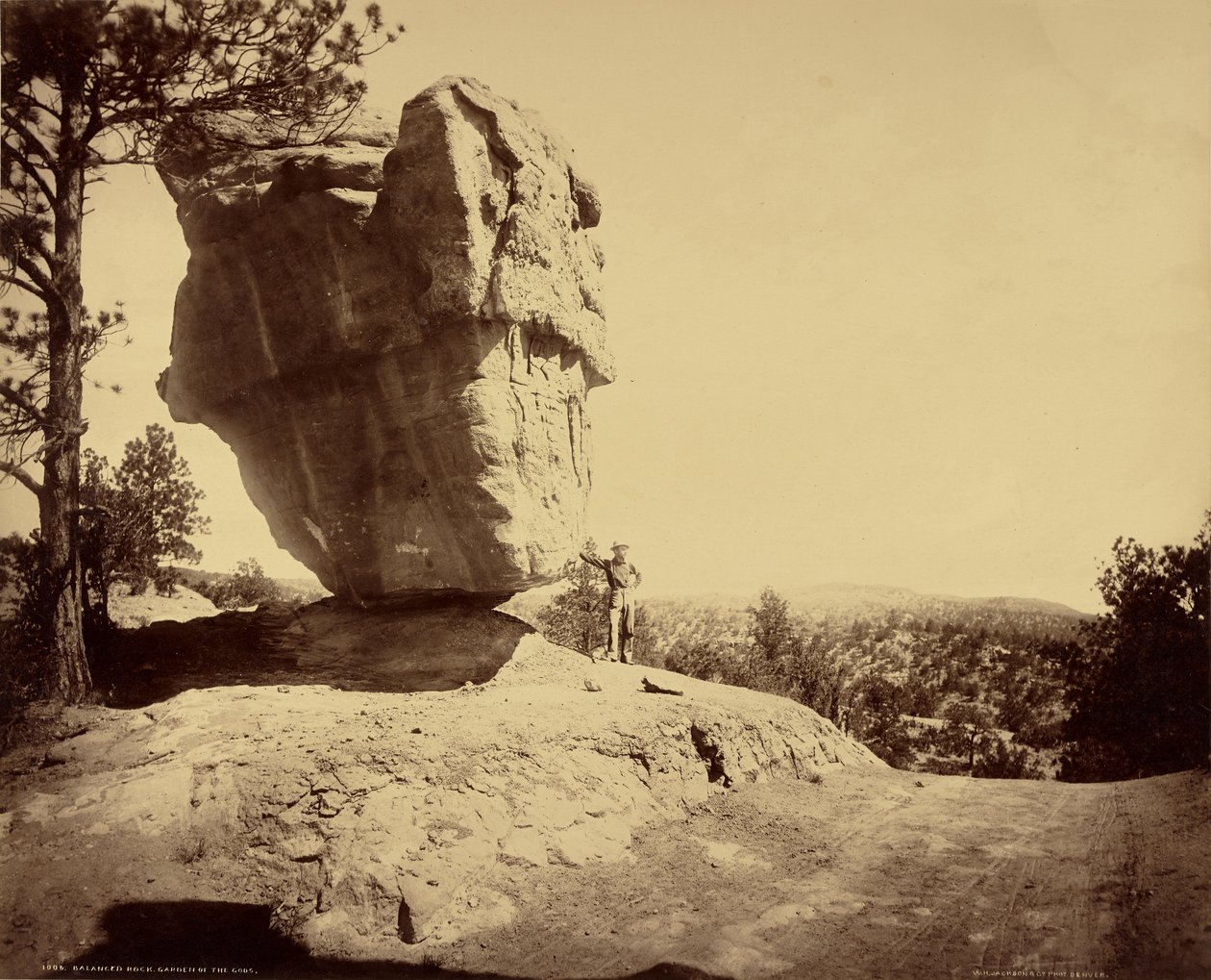 Rocher en équilibre, Garden of the Gods, Colorado - William Henry Jackson