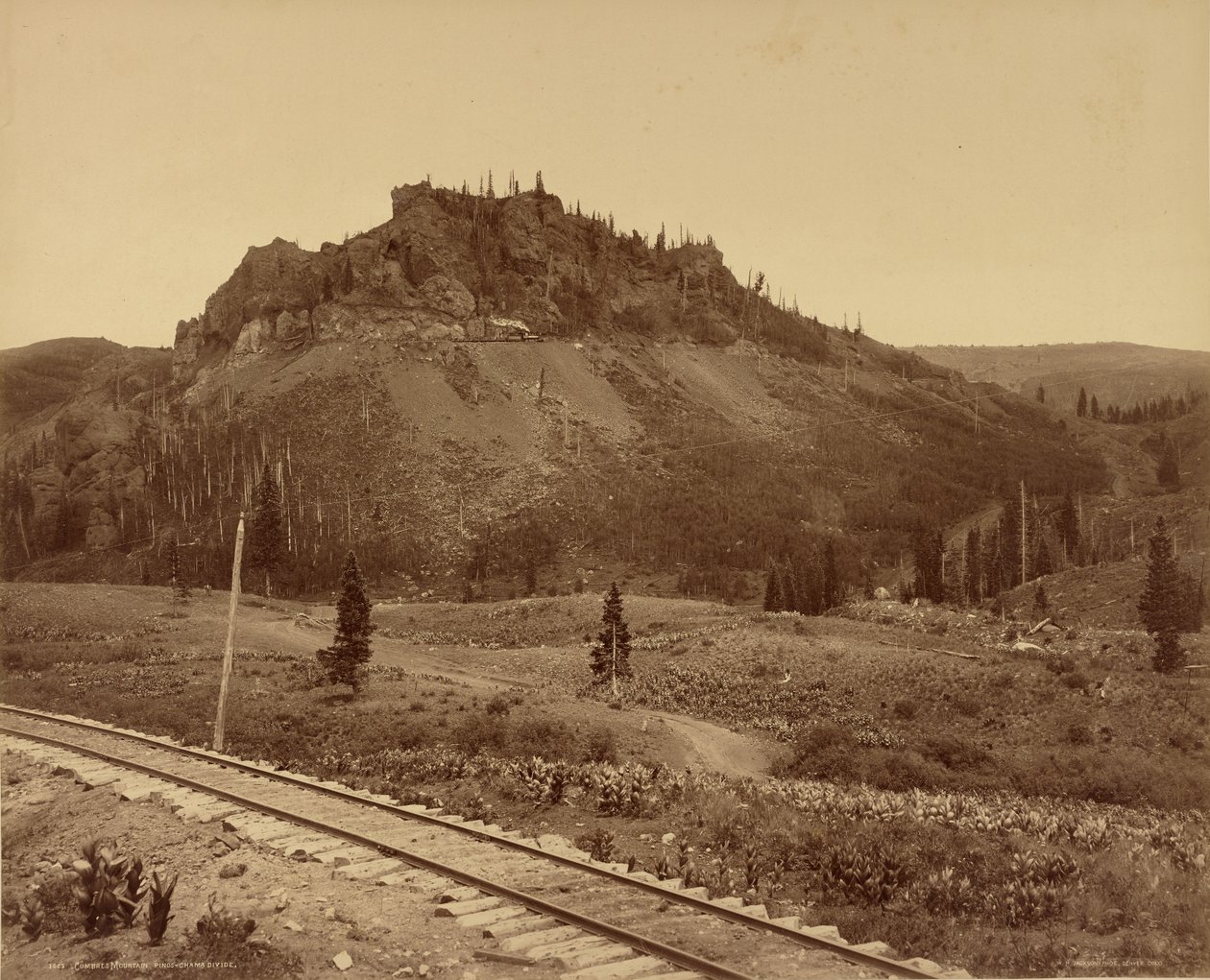 Mont Cumbres, ligne de partage des eaux Pinos-Chama - William Henry Jackson