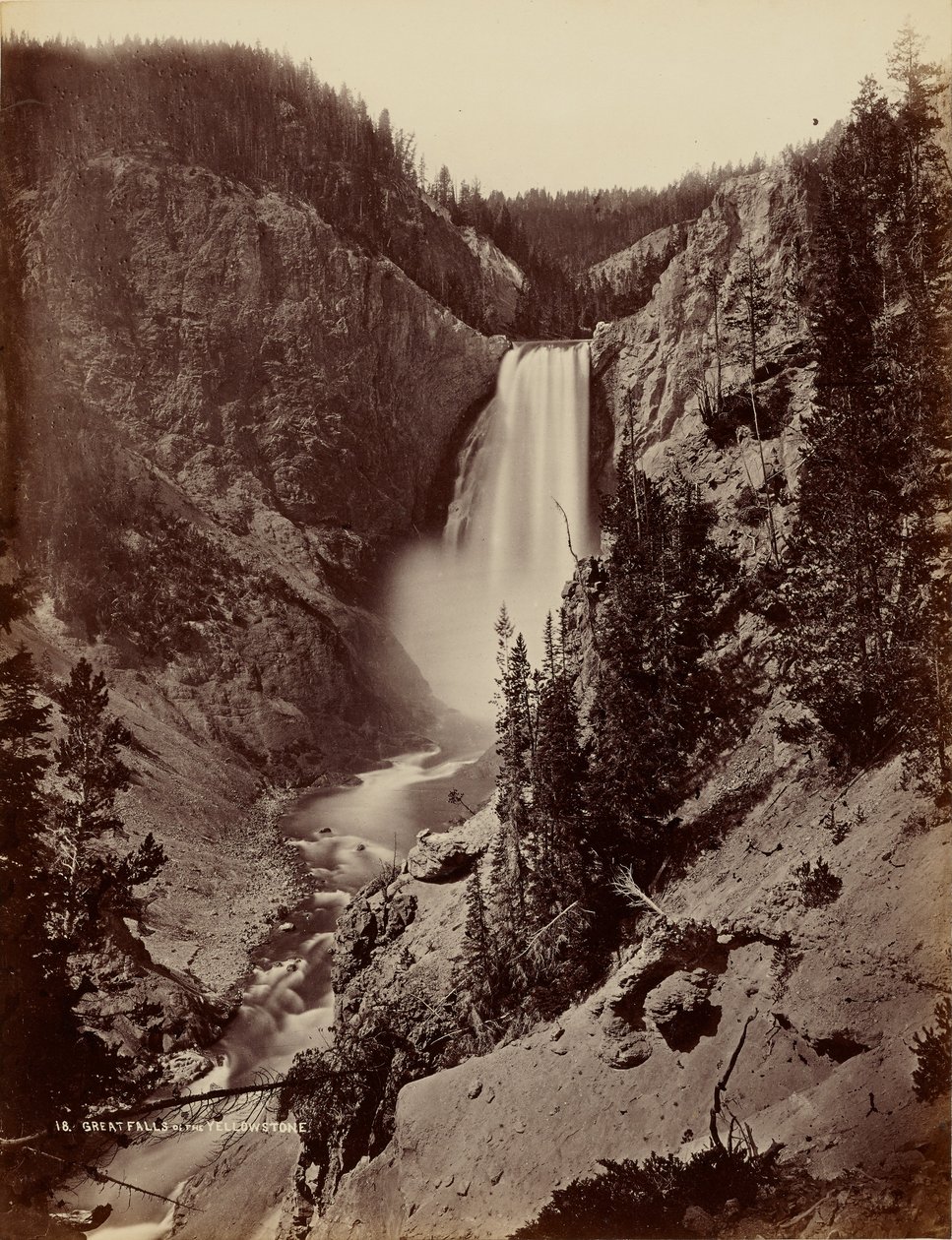 Grandes chutes du Yellowstone - William Henry Jackson