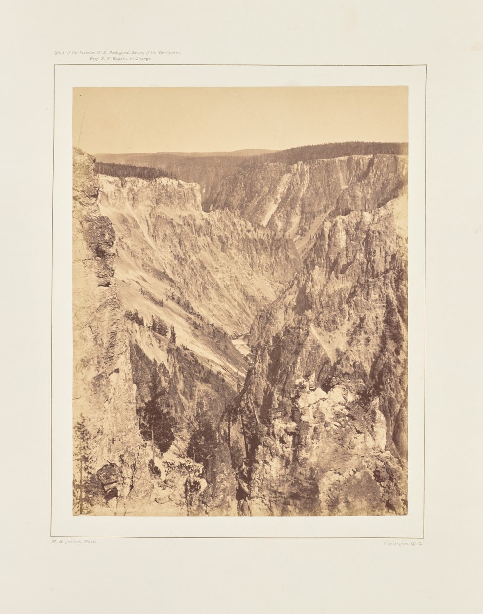Le Grand Canyon, à un mille au-dessous des chutes - William Henry Jackson