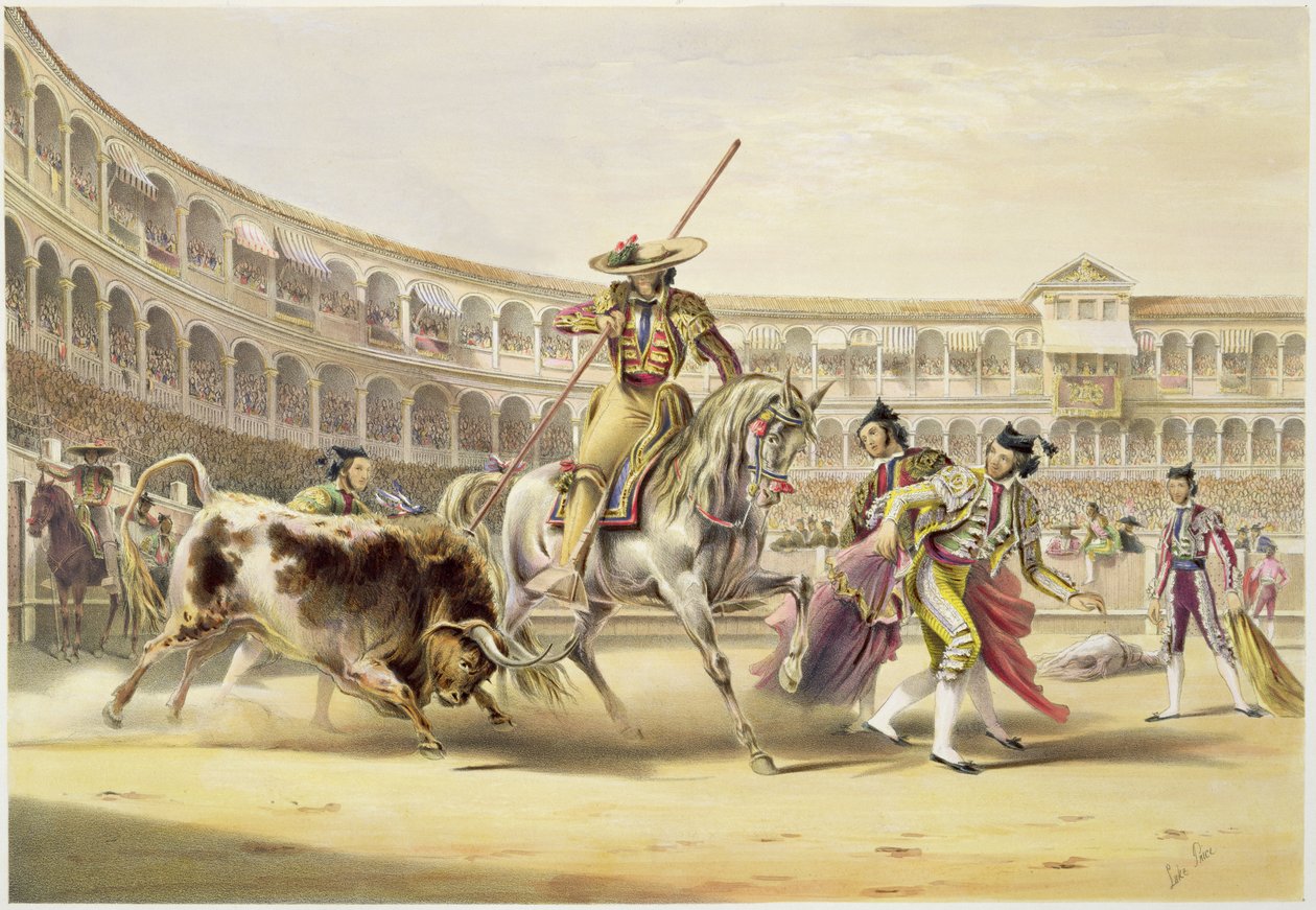 Taureau Chargeant un Picador - William Henry Lake Price