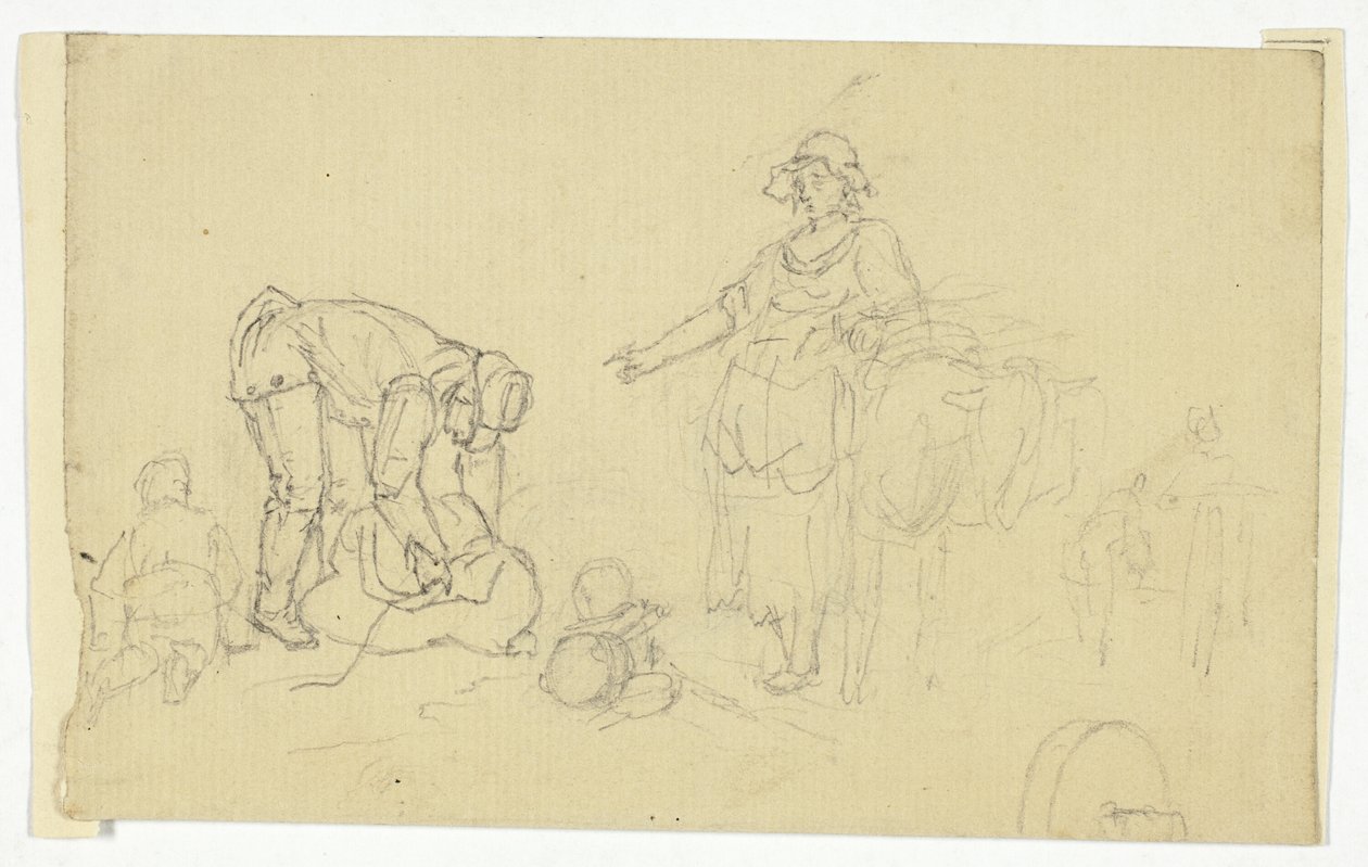 Paysans avec animal de bât - William Henry Pyne