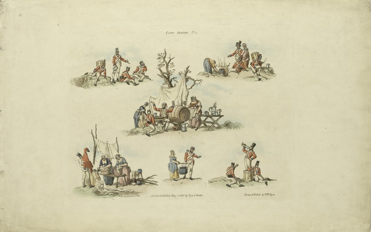 Scènes de camp, 1803 - William Henry after Pyne