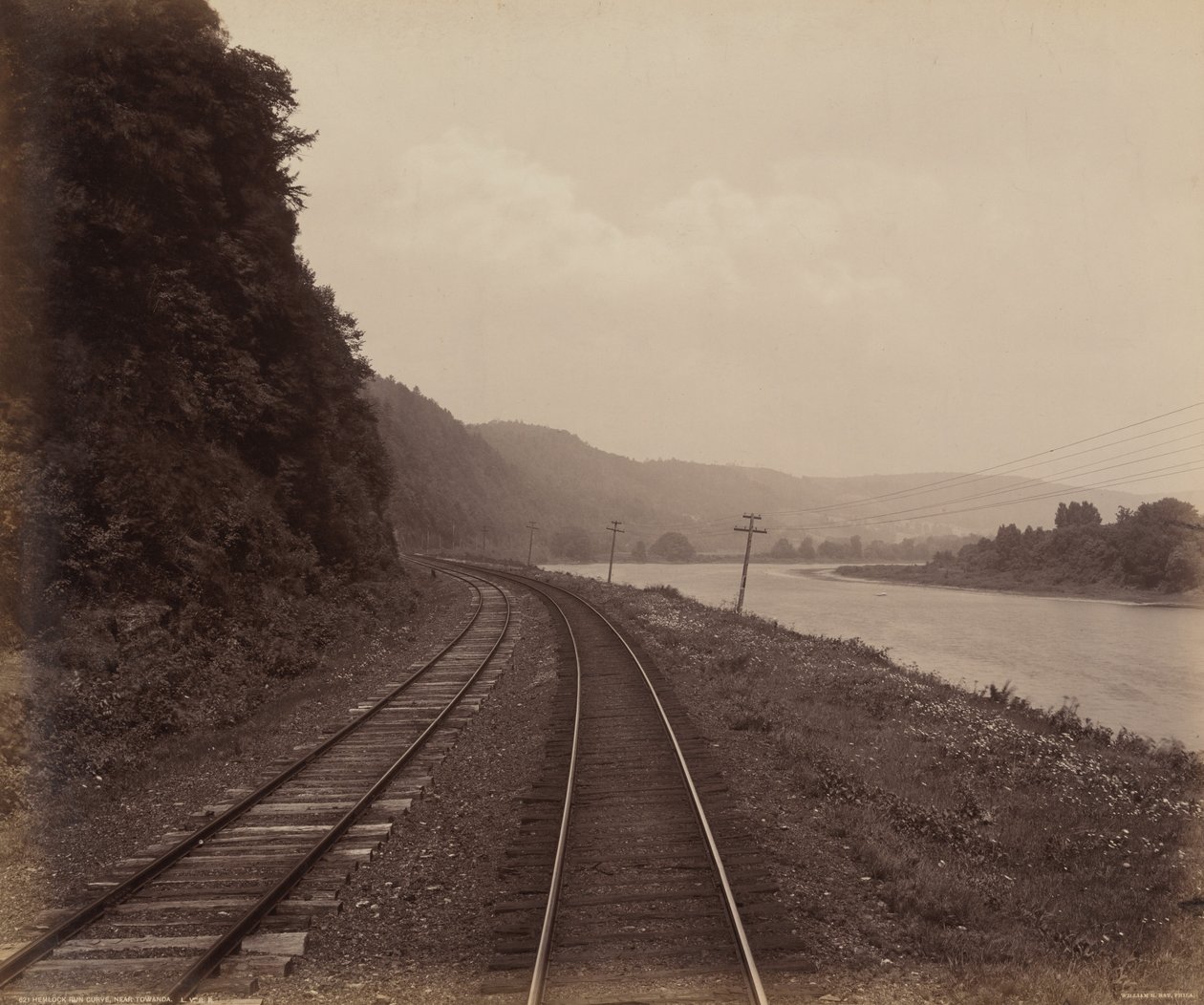 Courbe de Hemlock Run, près de Towanda, c. 1895 (photo) - William Herman Rau