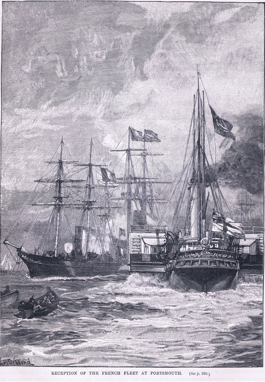 Réception de la Flotte Française à Portsmouth en 1865 - William Heysham Overend