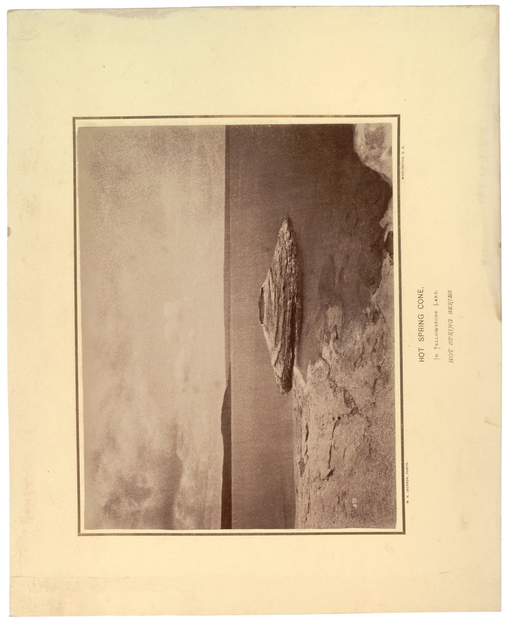 Cône de source chaude, dans le lac Yellowstone, 1871 - William Hicks Jackson