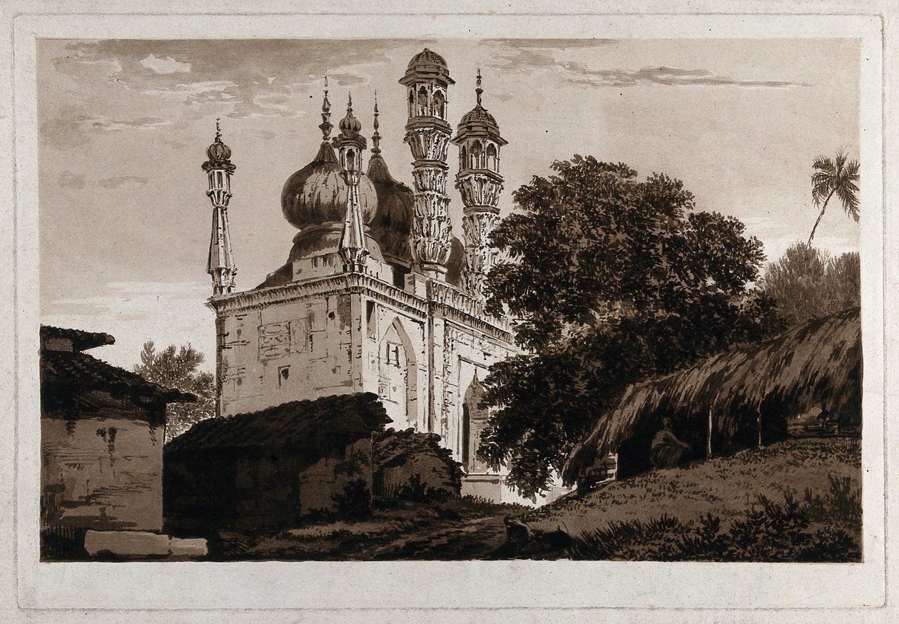 Une mosquée à Gazipoor( - William Hodges