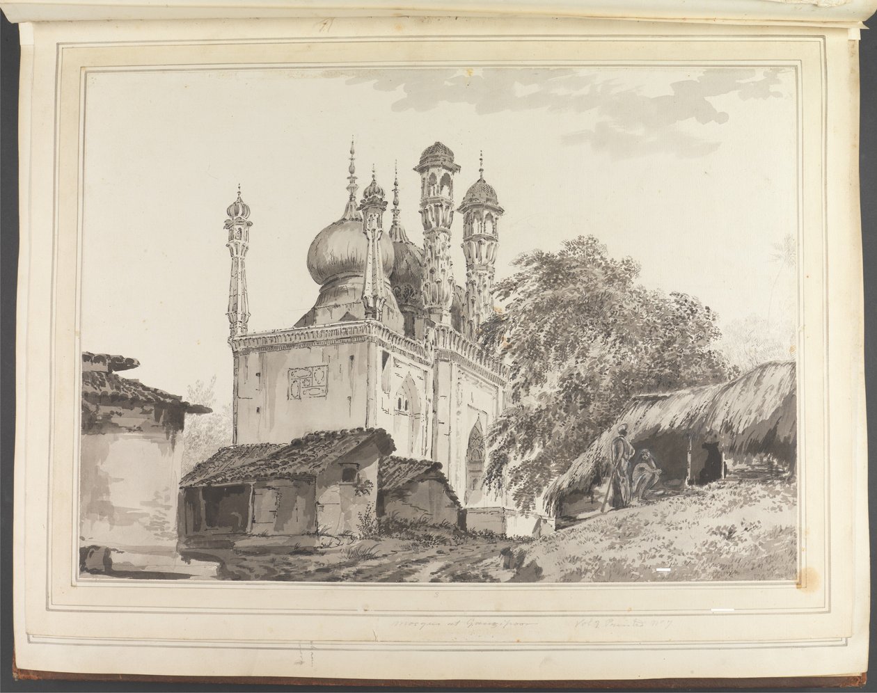 Une mosquée à Gazipoor [Ghazipur] - William Hodges
