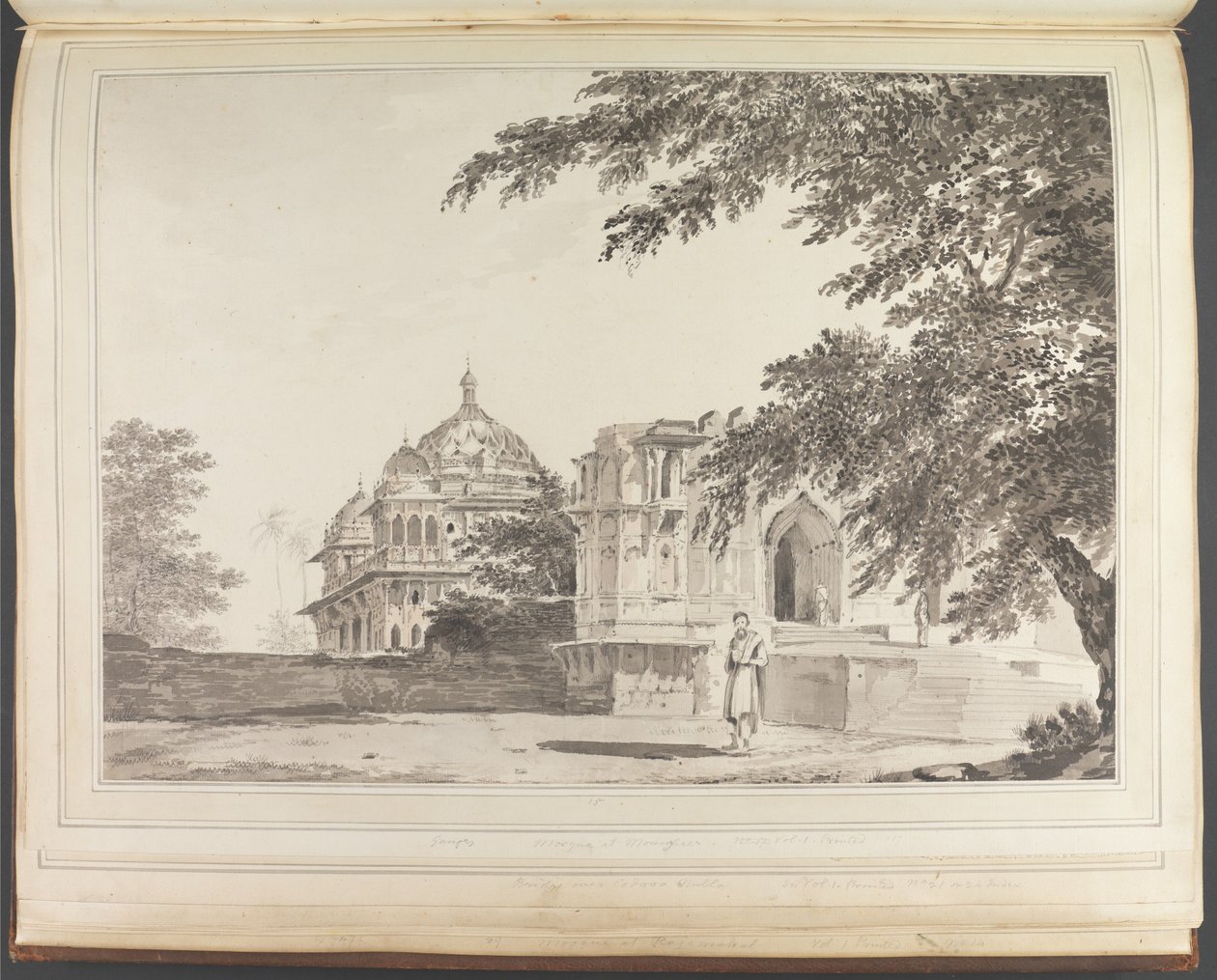Vue de la mosquée de Mounheer [Maner] depuis le sud-est - William Hodges