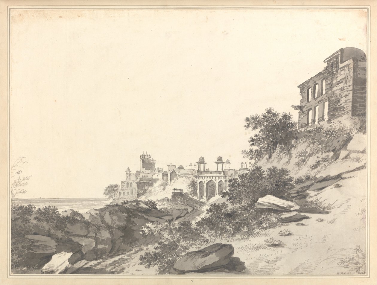 Vue sur les ruines d