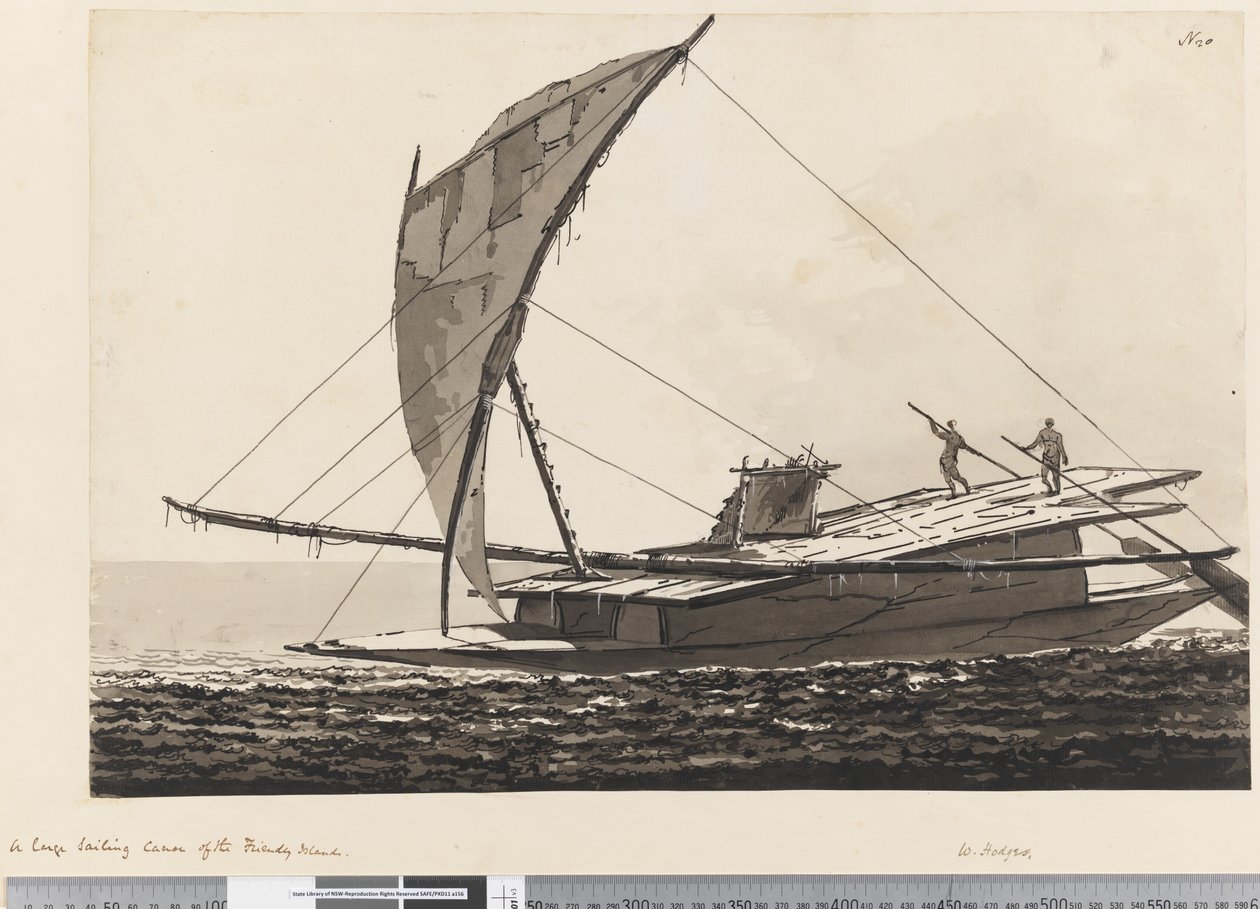 Page 20 Une grande pirogue à voile des îles Amies - William Hodges