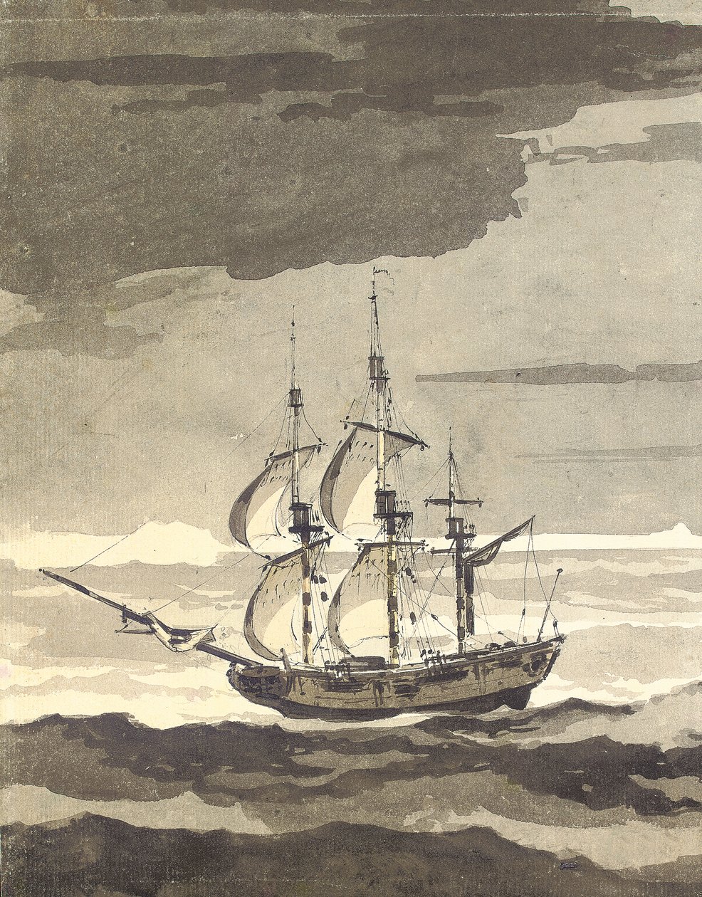 La Résolution dans un courant de glace de mer - William Hodges