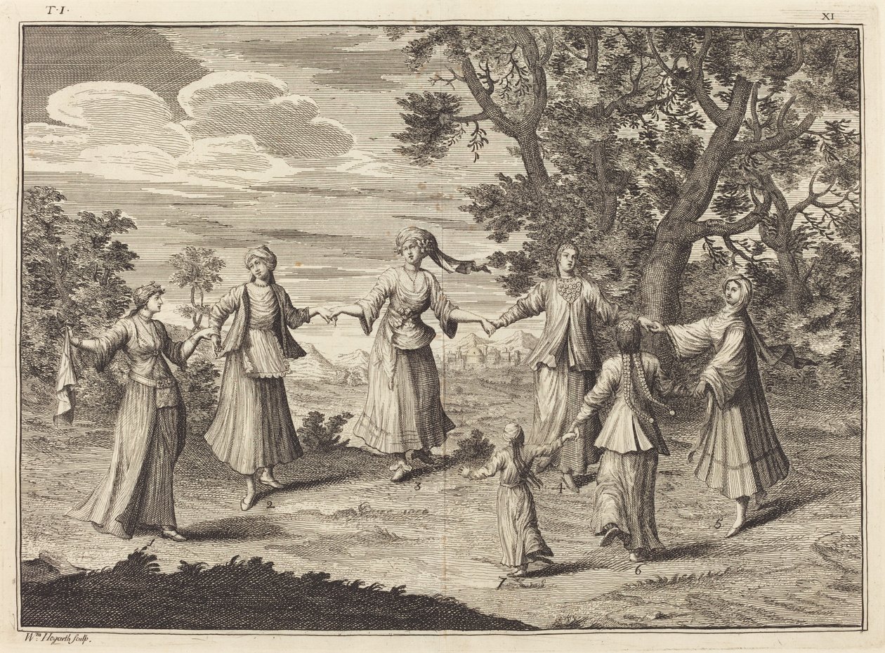 Une danse indigène - William Hogarth