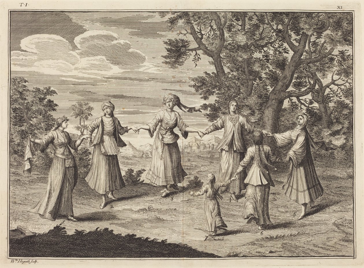 Une danse indigène - William Hogarth