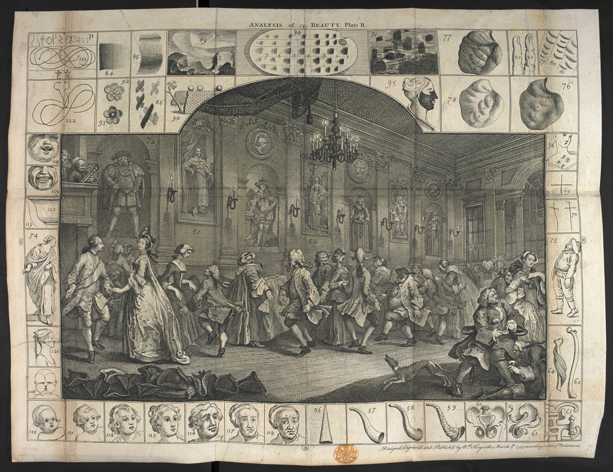 Un grand nombre de personnes dansant - William Hogarth
